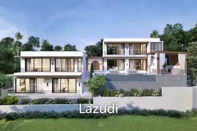 4-Bed Sunset Sea View Villa in Bang Makam