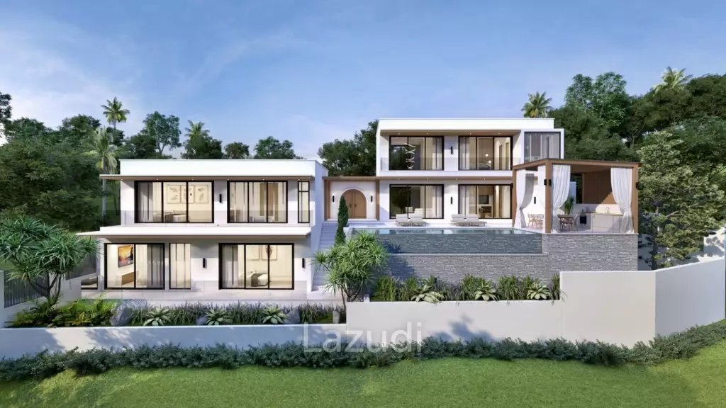 4-Bed Sunset Sea View Villa in Bang Makam