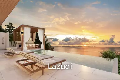 4-Bed Sunset Sea View Villa in Bang Makam