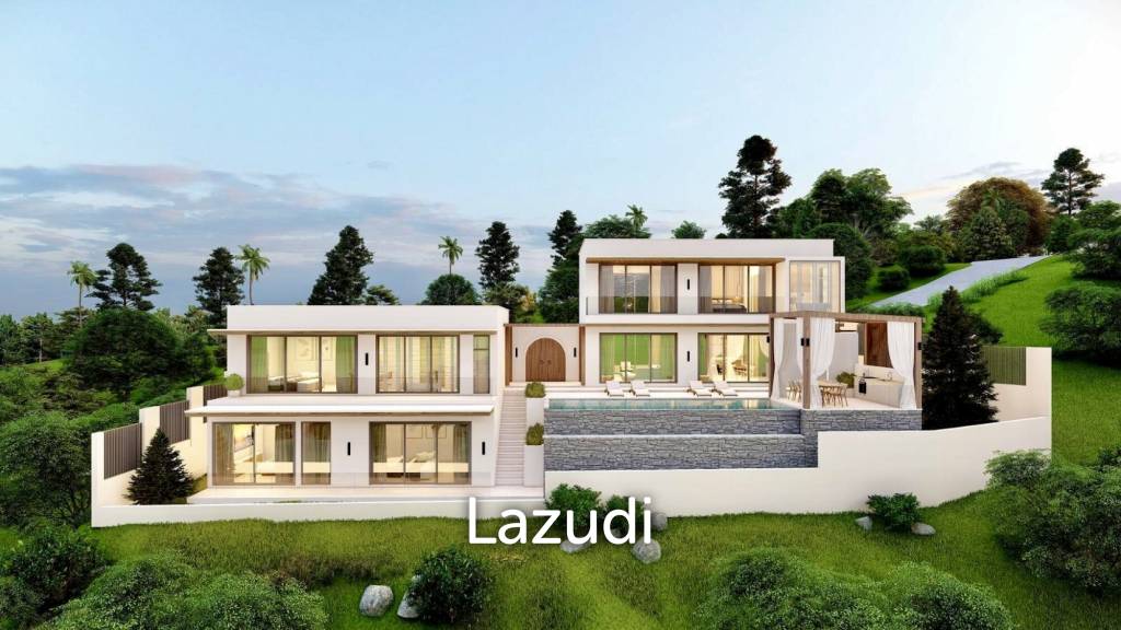 4-Bed Sunset Sea View Villa in Bang Makam