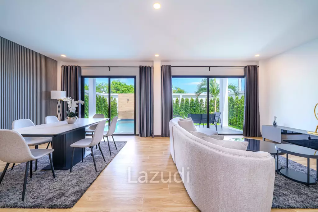 4 Beds 3 Baths 208 SQ.M. Modern Pool Villa Near Mabprachan