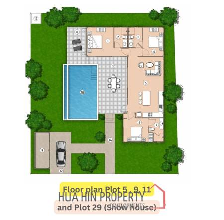 Off Plan  - Modern pool villa in Panorama Black Mountain Hua Hin
