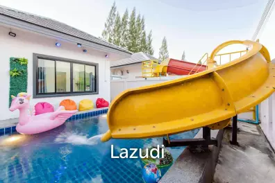320 sqm family pool villa with slides in Thap Tai Hua Hin