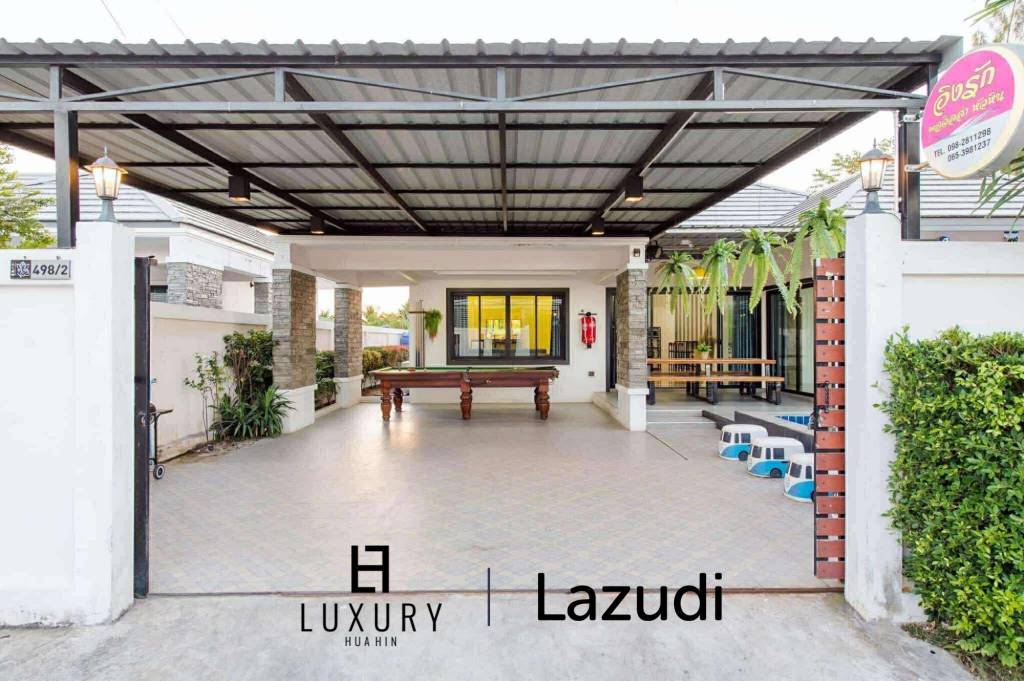 320 sqm family pool villa with slides in Thap Tai Hua Hin