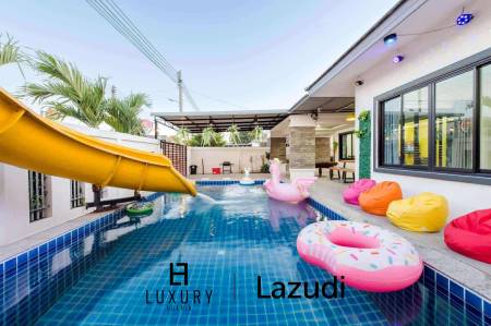 320 sqm family pool villa with slides in Thap Tai Hua Hin