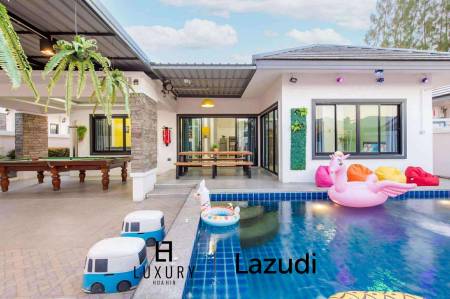 320 sqm family pool villa with slides in Thap Tai Hua Hin