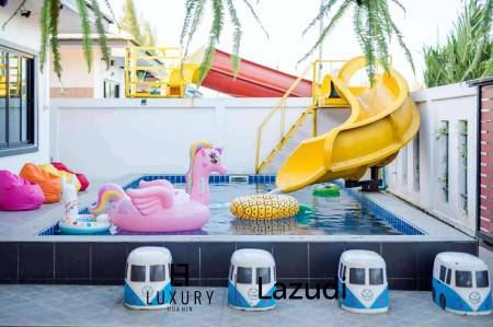 320 sqm family pool villa with slides in Thap Tai Hua Hin