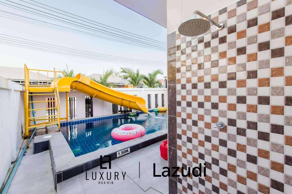 320 sqm family pool villa with slides in Thap Tai Hua Hin