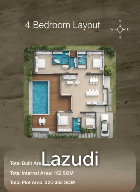 Modern 4-Bedroom Private Pool Villa in Chaweng