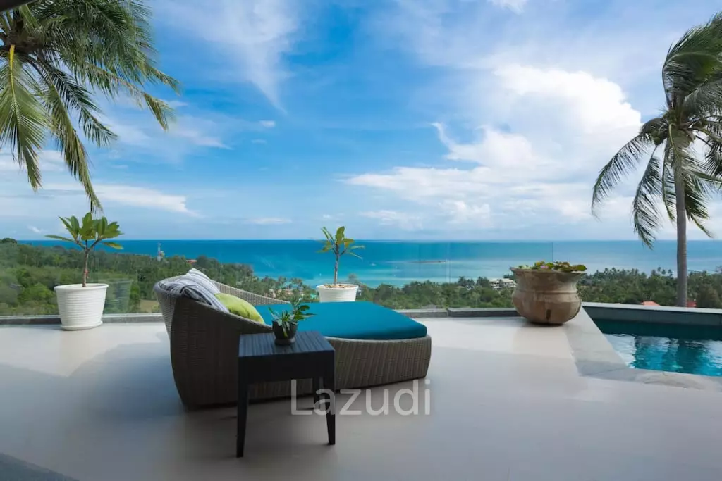 Elegant 4-Bedroom Sea View Pool Villa in Lamai
