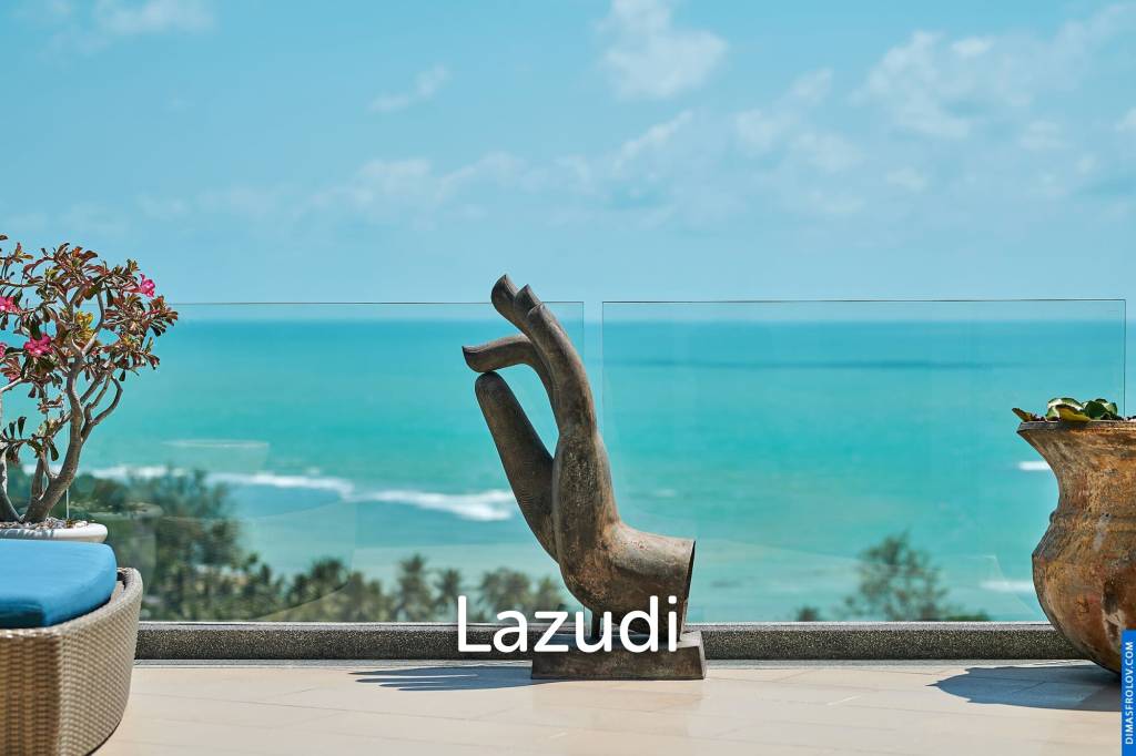 Elegant 4-Bedroom Sunset Sea View Pool Villa in Lamai
