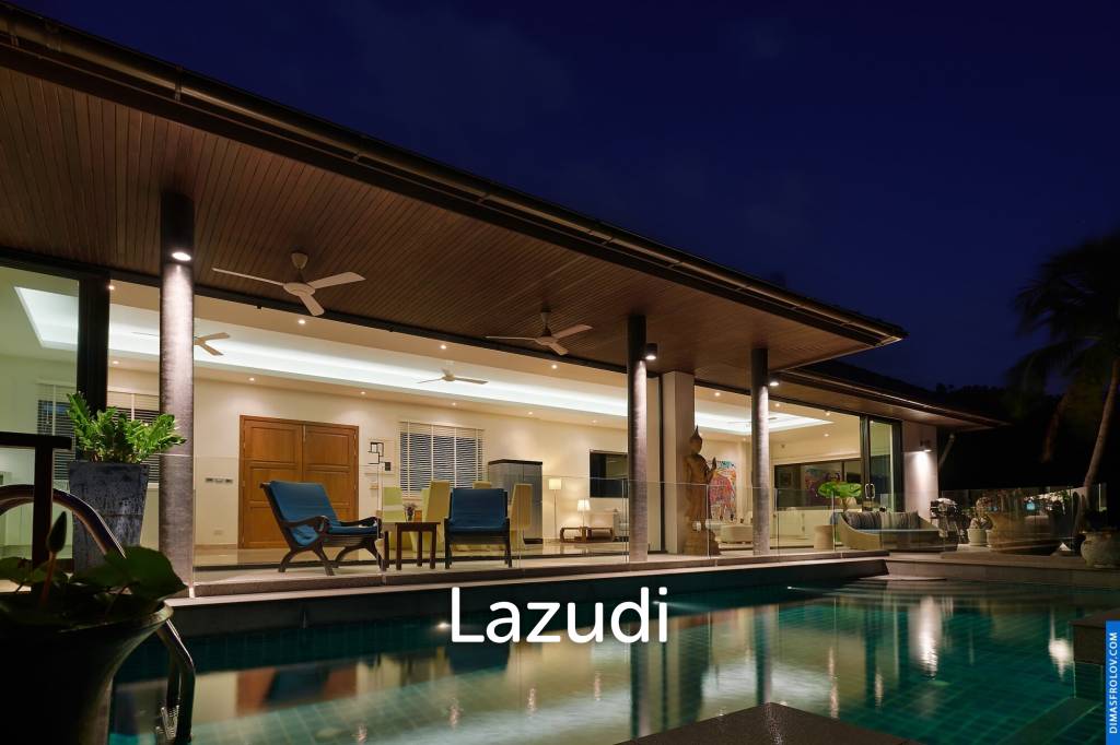 Elegant 4-Bedroom Sunset Sea View Pool Villa in Lamai