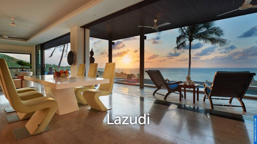 Elegant 4-Bedroom Sunset Sea View Pool Villa in Lamai