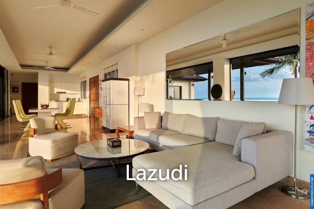Elegant 4-Bedroom Sunset Sea View Pool Villa in Lamai