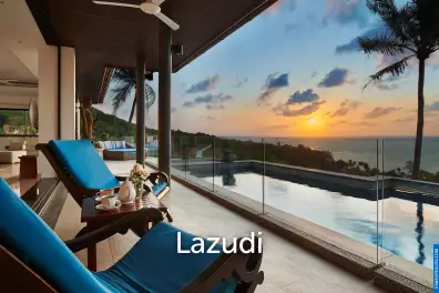Elegant 4-Bedroom Sea View Pool Villa in Lamai