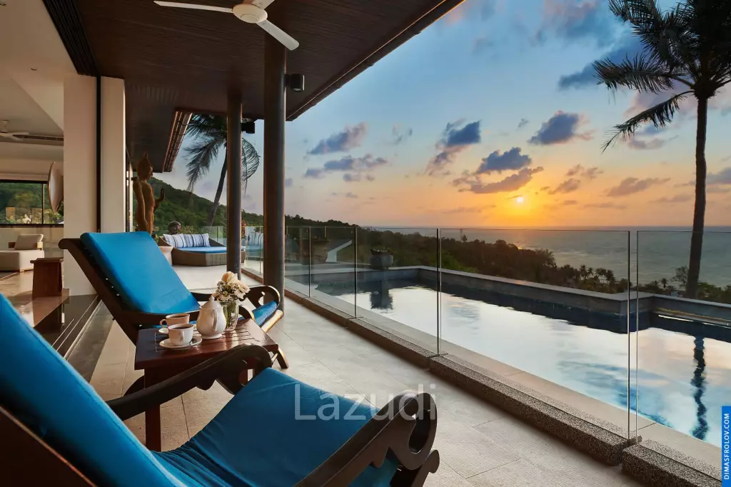 Elegant 4-Bedroom Sea View Pool Villa in Lamai