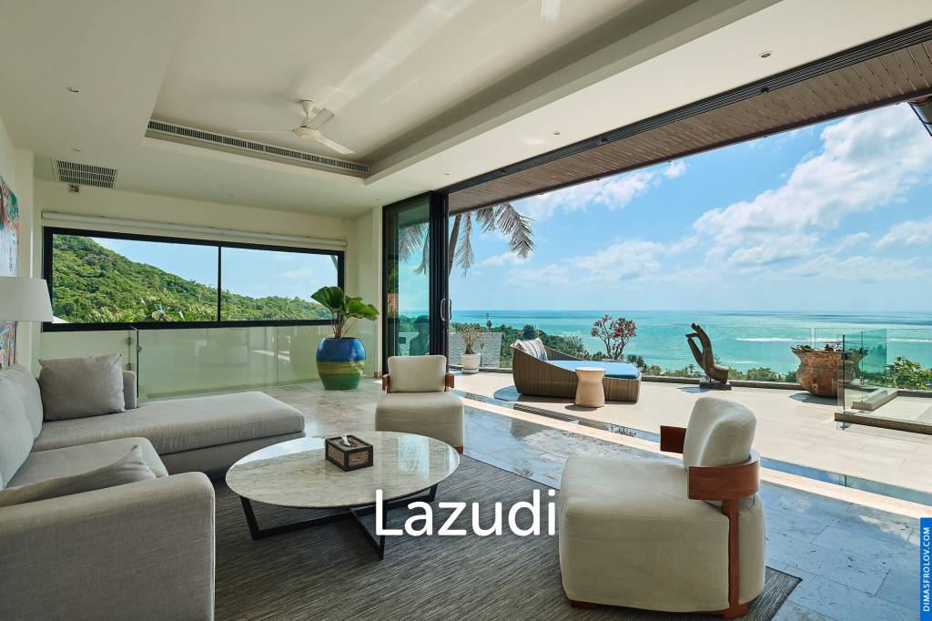 Elegant 4-Bedroom Sunset Sea View Pool Villa in Lamai