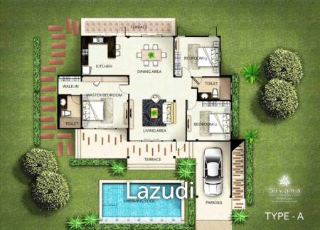 378 ตร.ม 3 เตียง 2 อาบน้ำ วิลล่า For ขาย