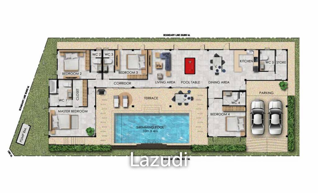 429 sqm modern pool villa with rooftop terrace in Nong Kae Hua Hin