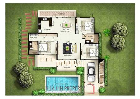 Modern pool villa in Sivana Gardens Hua Hin