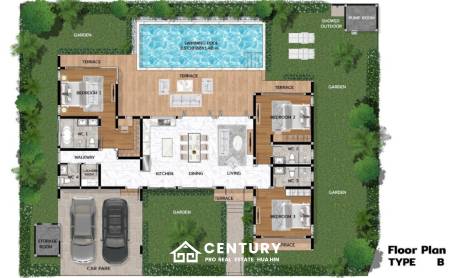 Вилла 568 кв.м. 3 Кровать 3 Ванна