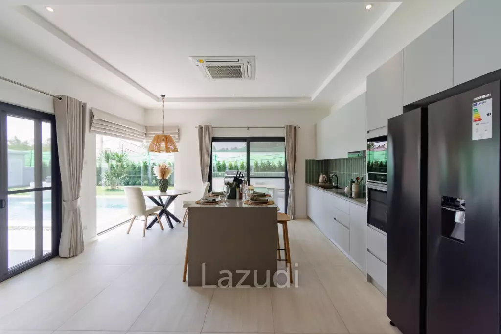New Modern pool villa with solar in Thap Tai Hua Hin