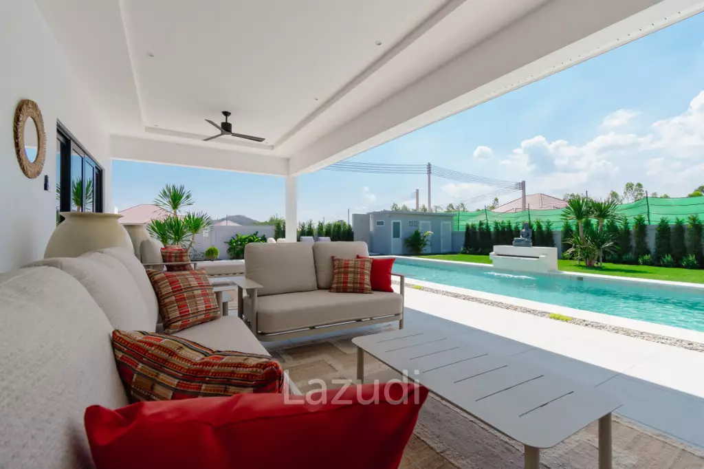 New Modern pool villa with solar in Thap Tai Hua Hin