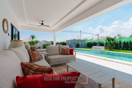 New Modern pool villa with solar in Thap Tai Hua Hin