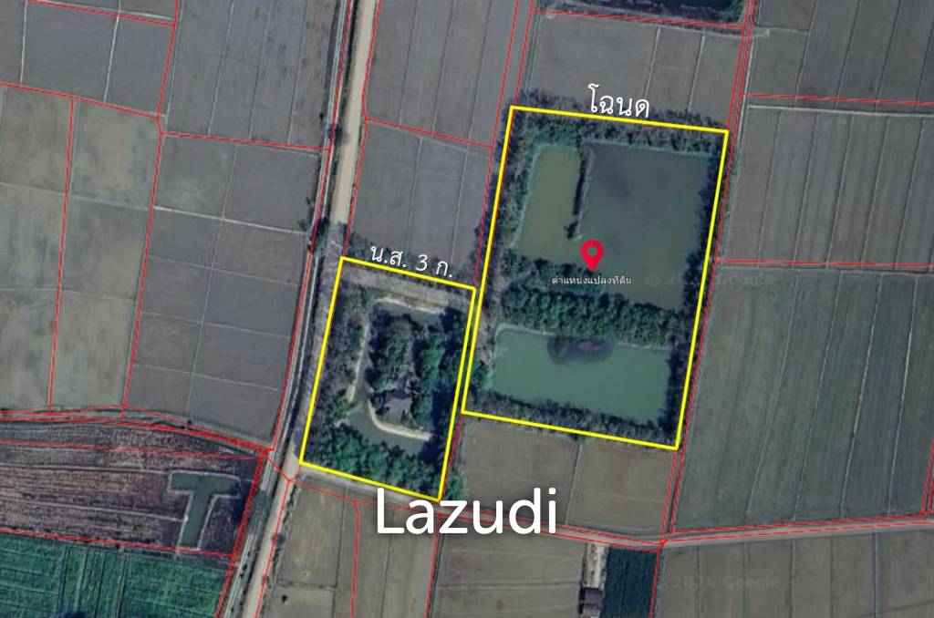 14 Rai Land in Middle of Rice Field and Mountain view.