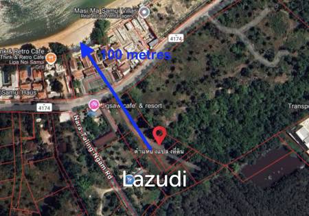 Prime Flat Land Plot Just 100m from Lipa Noi Beach – Koh Samui