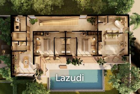 4-Bedroom + Office Villa in Mae Nam | Walking Distance to the Beach