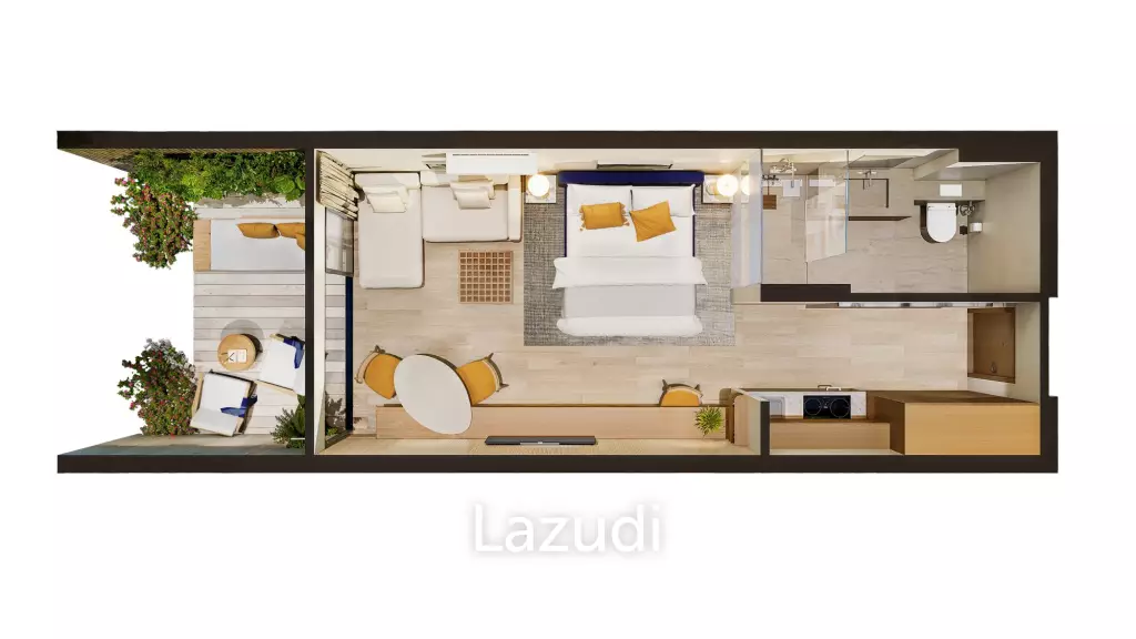 Studio Apartment with Full Resort Amenities at Azura Resort