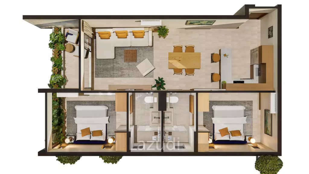 2-Bed Apartment with Full Resort Amenities at Azura Resort