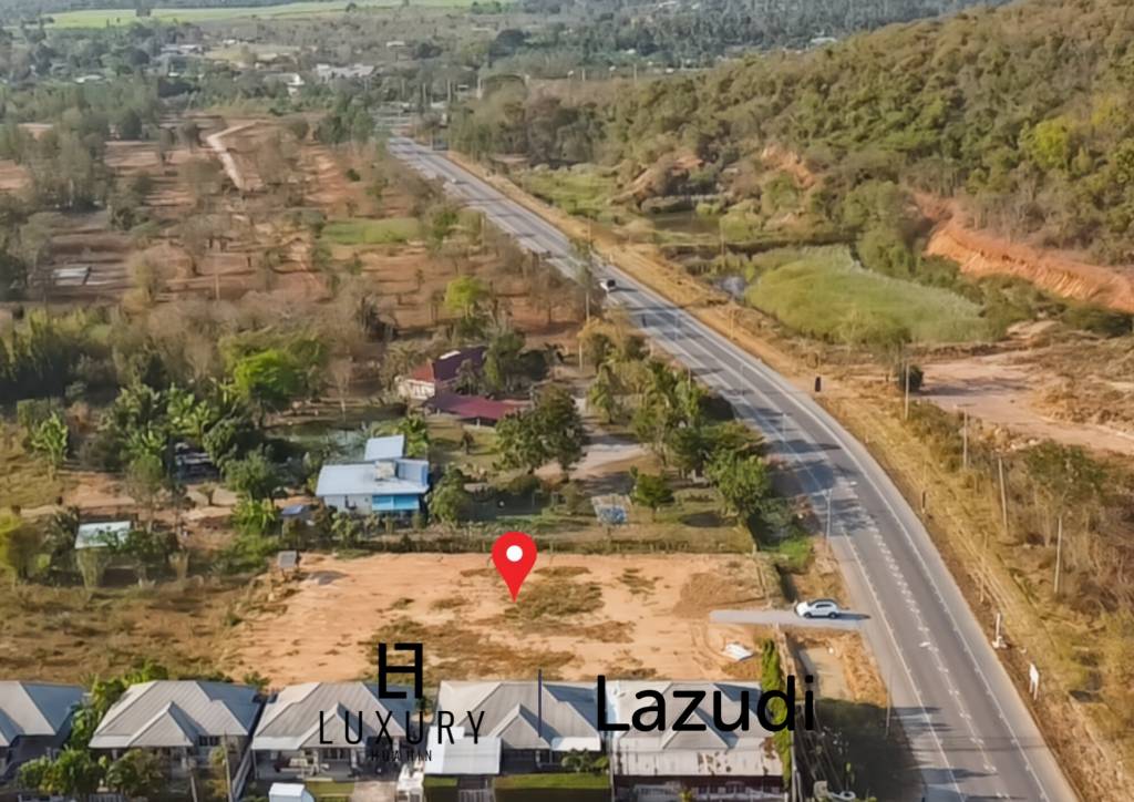 1-1-92 Rai Freehold Land in Thap Tai Hua Hin with Road Frontage