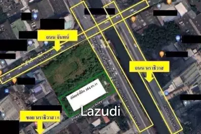 ขายที่ดิน 1056 ตร.ม. ทำเลติดถนนใหญ่นราธิวาสฯ ย่านบางโคล่ บางคอแหลม