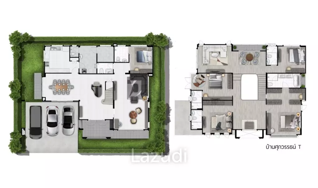 Spacious 5-Bedroom Pool Villa Just 50m to the Beach