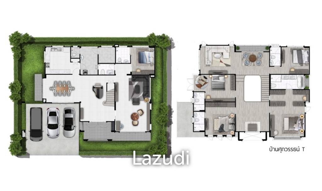 Spacious 5-Bedroom Pool Villa Just 50m to the Beach