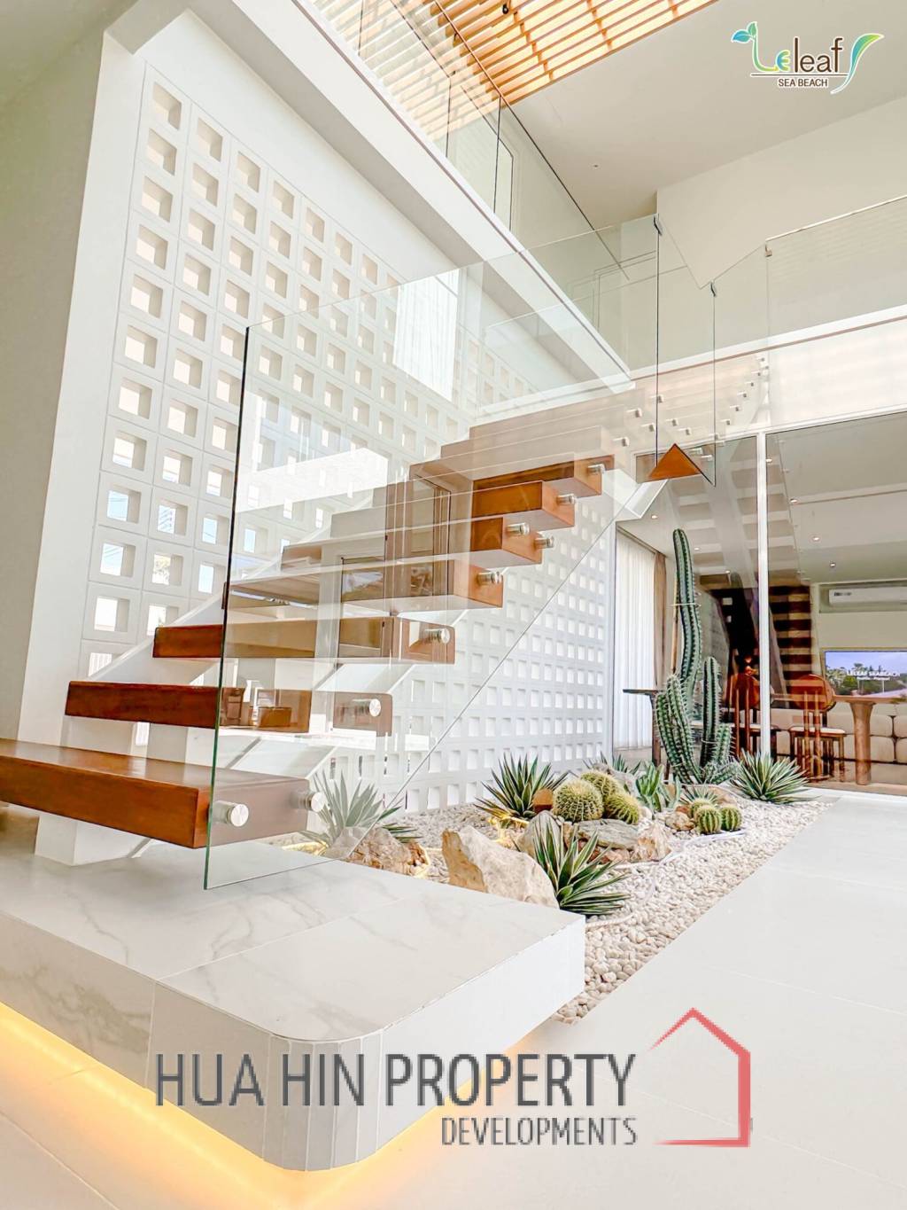 350 sqm modern pool villa in Pak Nam Pran Leleaf Sea Beach project