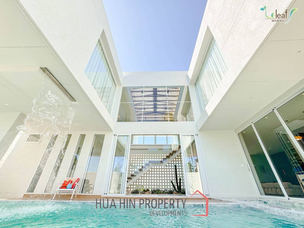 350 sqm modern pool villa in Pak Nam Pran Leleaf Sea Beach project