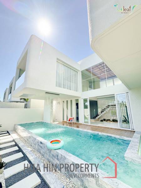 350 sqm modern pool villa in Pak Nam Pran Leleaf Sea Beach project