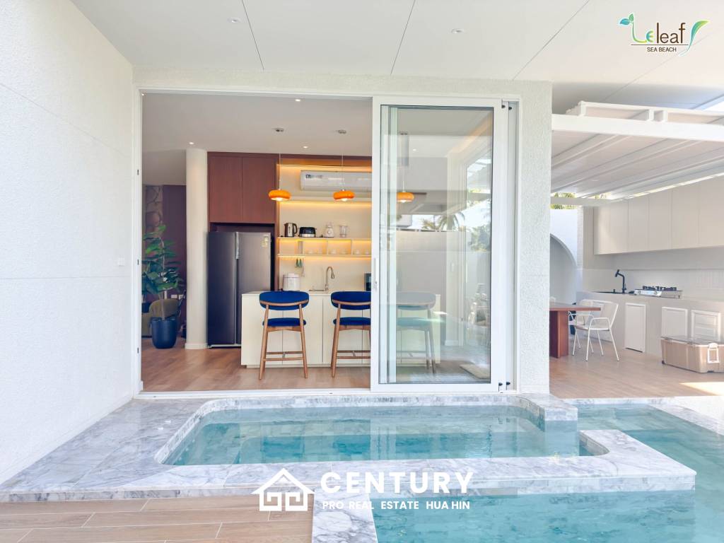 350 sqm modern pool villa in Pak Nam Pran Leleaf Sea Beach project