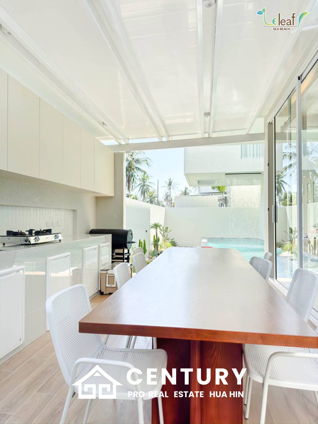 350 sqm modern pool villa in Pak Nam Pran Leleaf Sea Beach project