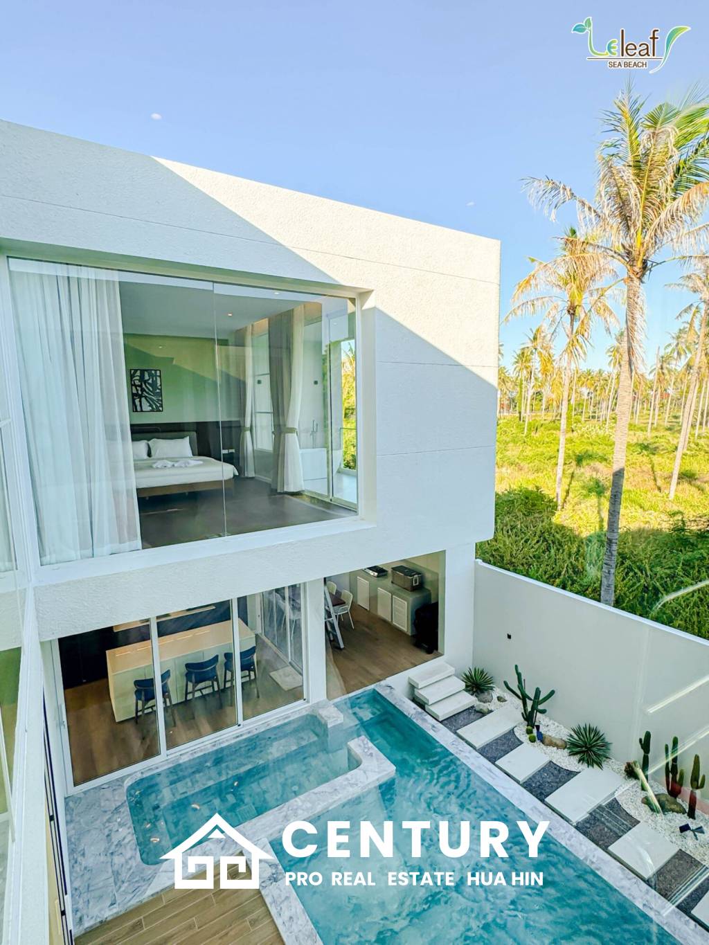 350 sqm modern pool villa in Pak Nam Pran Leleaf Sea Beach project