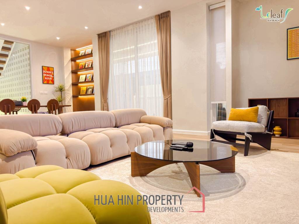 350 sqm modern pool villa in Pak Nam Pran Leleaf Sea Beach project