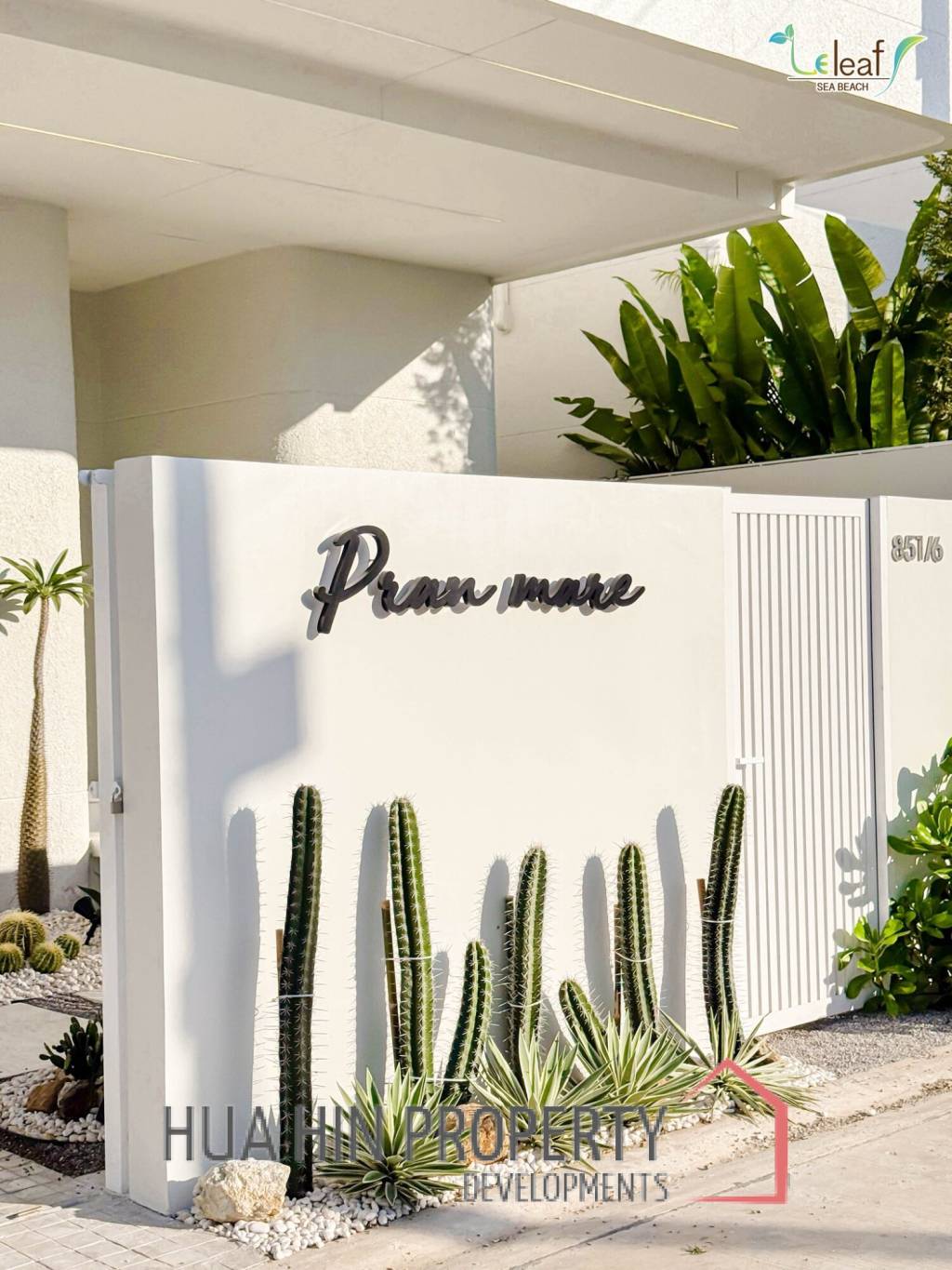 350 sqm modern pool villa in Pak Nam Pran Leleaf Sea Beach project