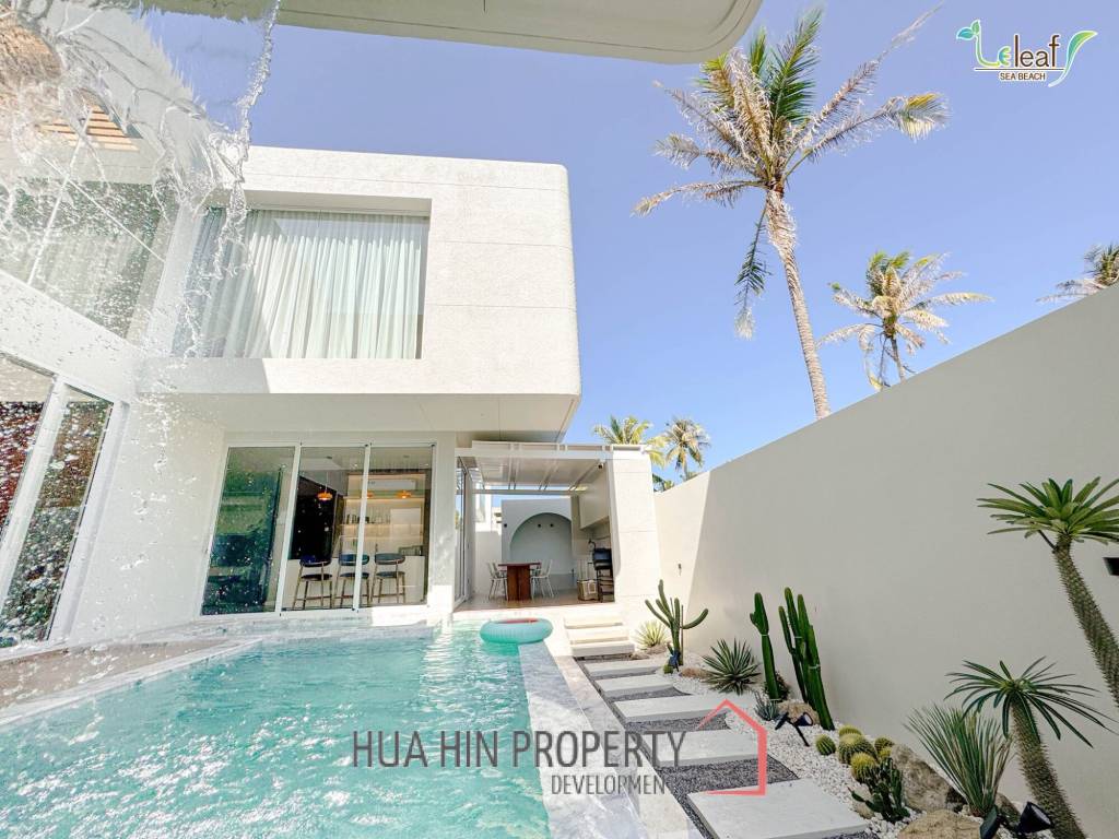 350 sqm modern pool villa in Pak Nam Pran Leleaf Sea Beach project