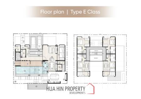 350 sqm modern pool villa in Pak Nam Pran Leleaf Sea Beach project