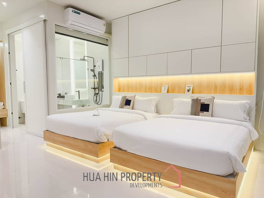 Modern pool villa with slide in Pak Nam Pran