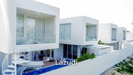 Modern pool villa with slide in Pak Nam Pran