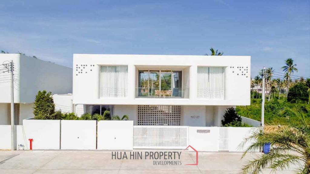 Modern pool villa with slide in Pak Nam Pran